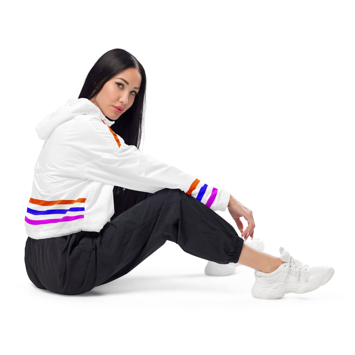 Cortavientos crop para mujer