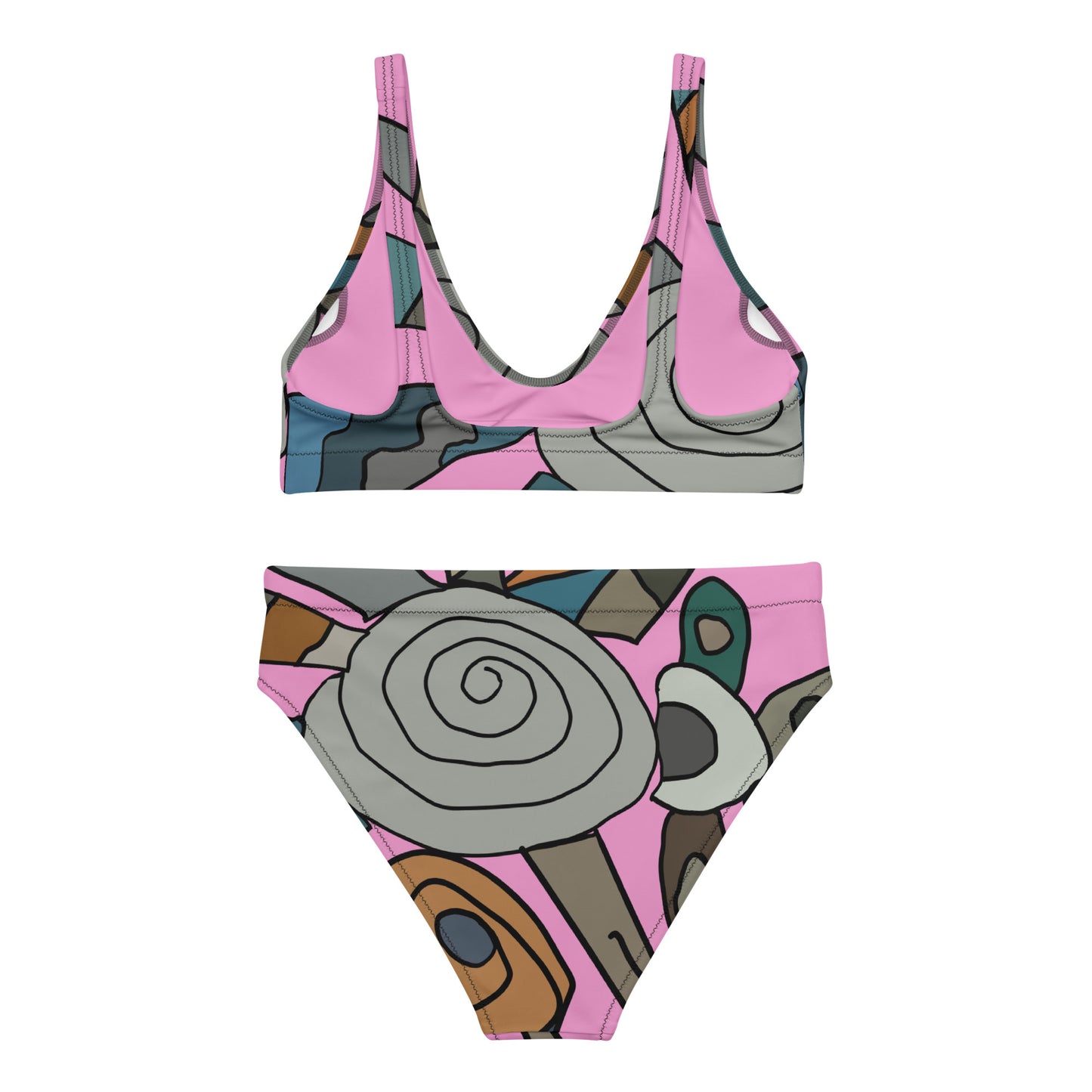 Bikini reciclado talle alto all over