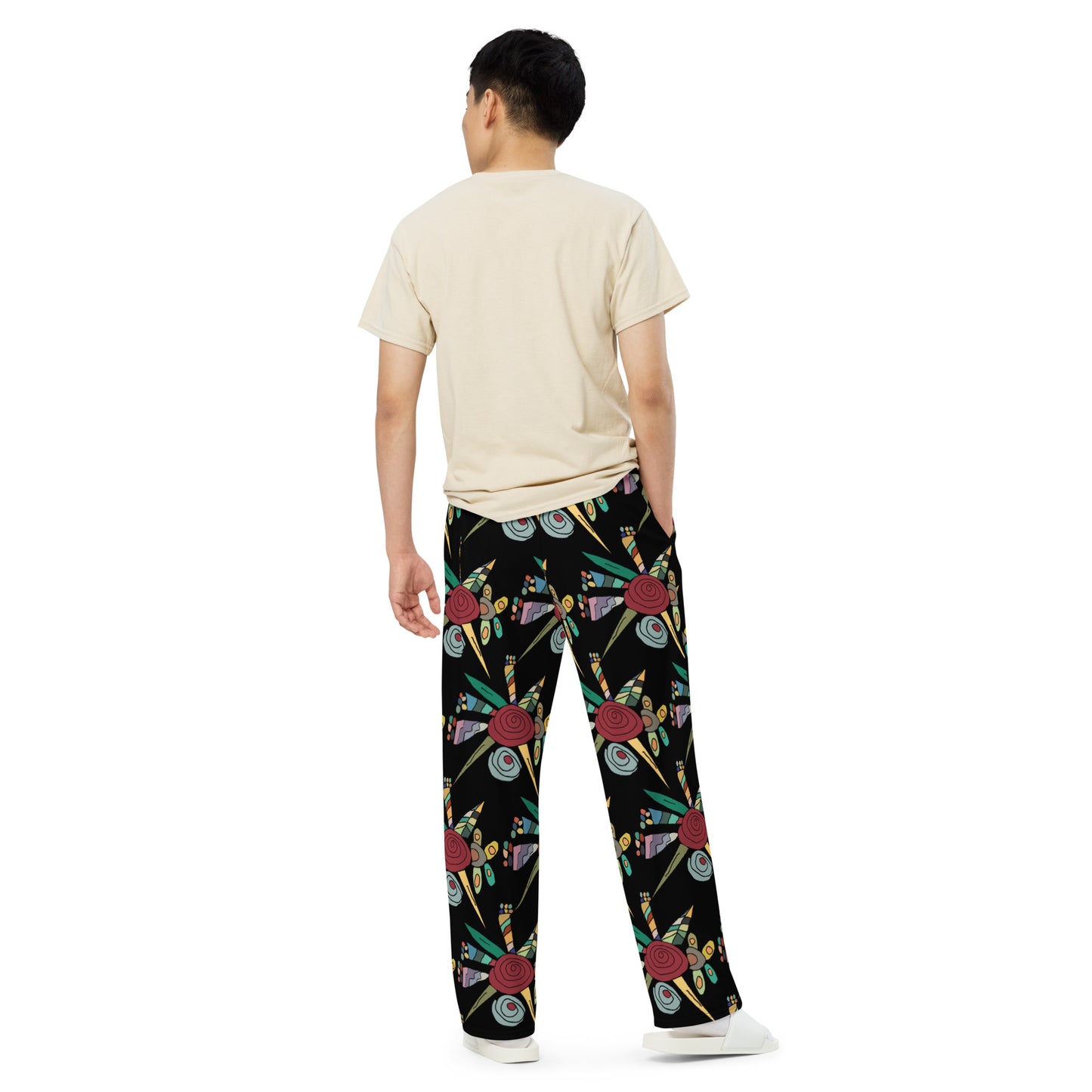 Pantalón ancho all over unisex