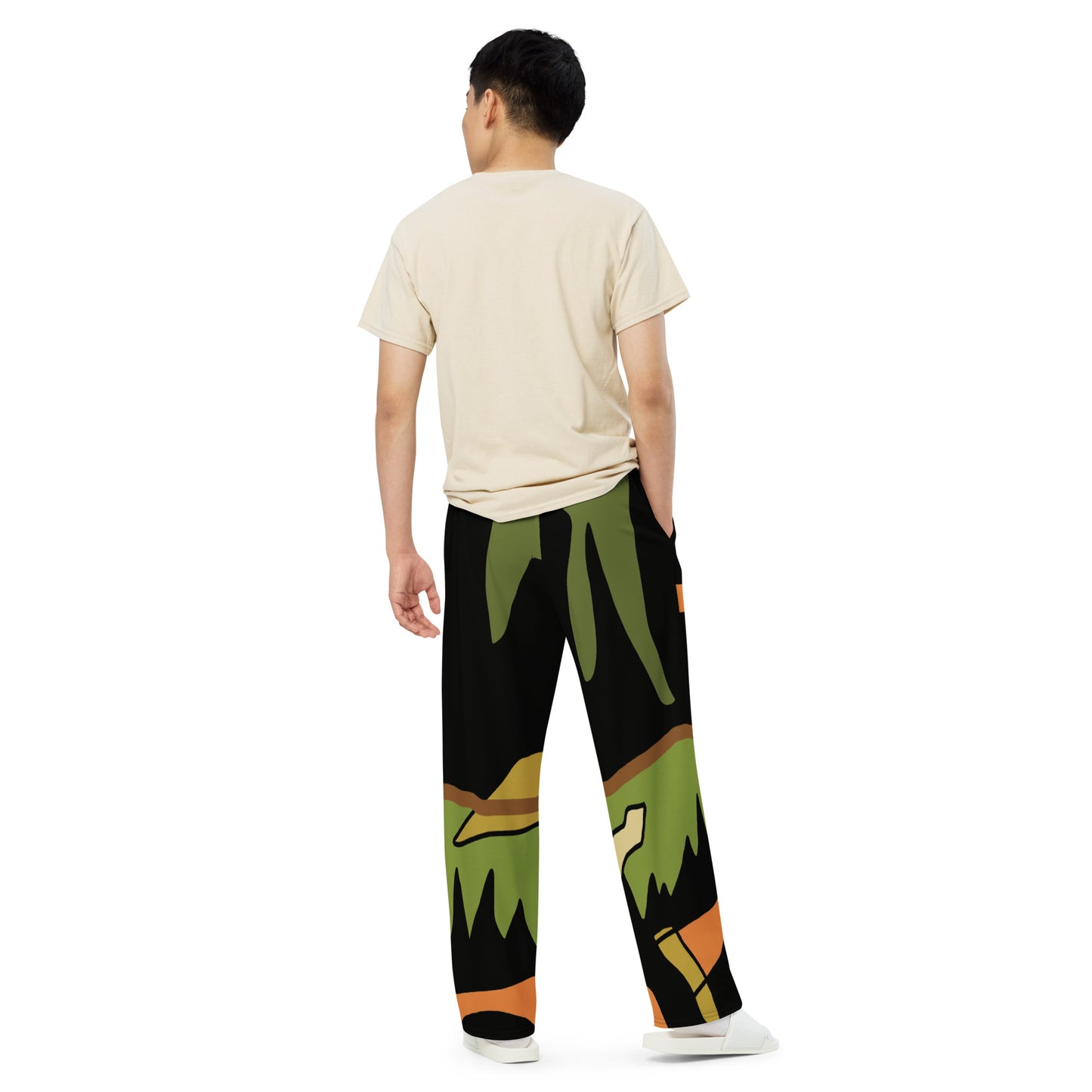 Pantalón ancho all over unisex