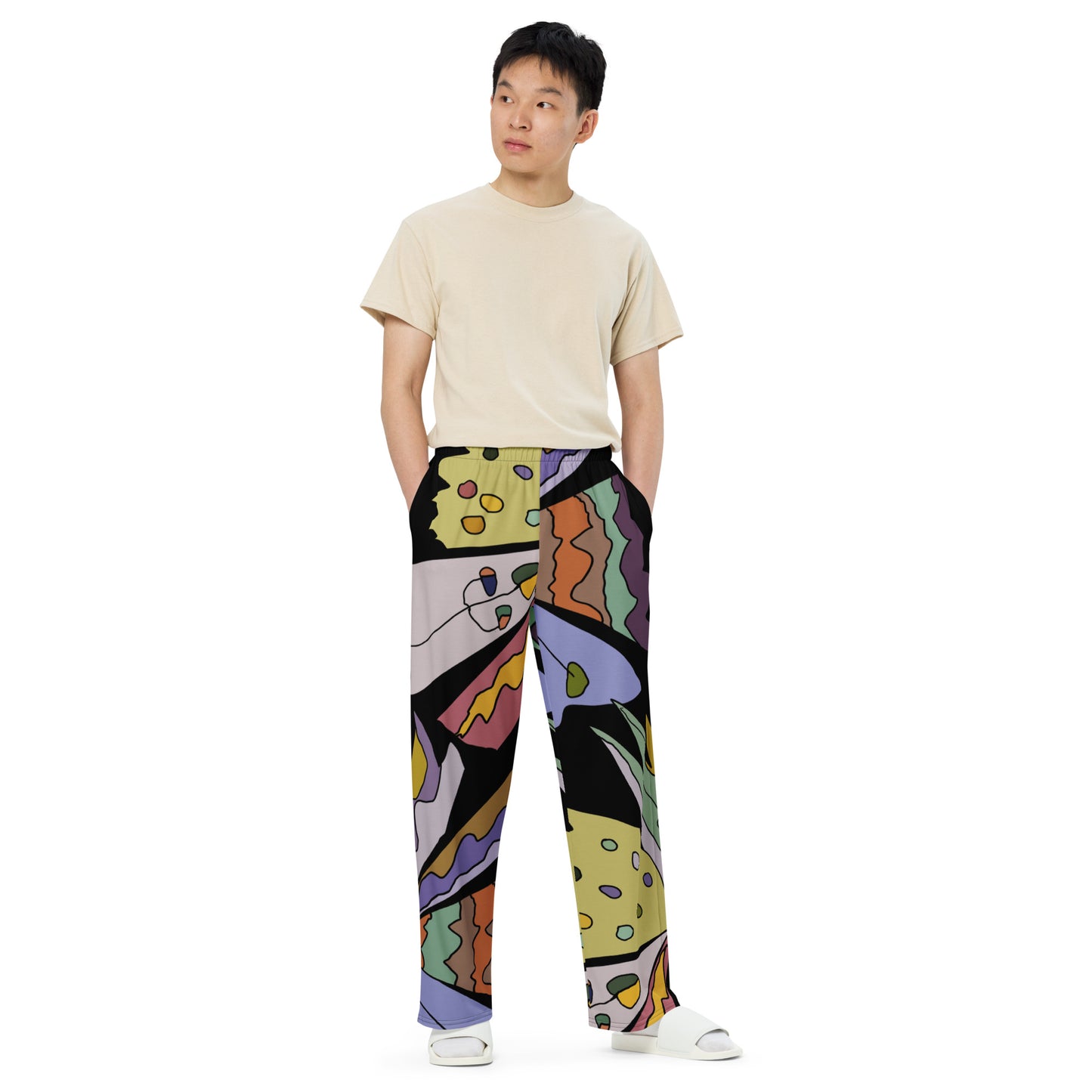 Pantalón ancho all over unisex