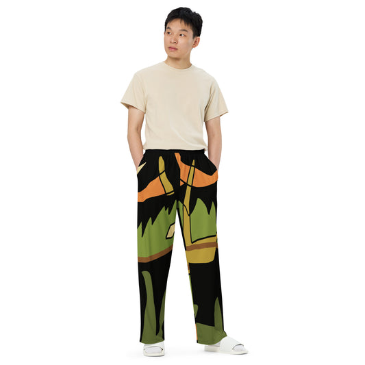 Pantalón ancho all over unisex