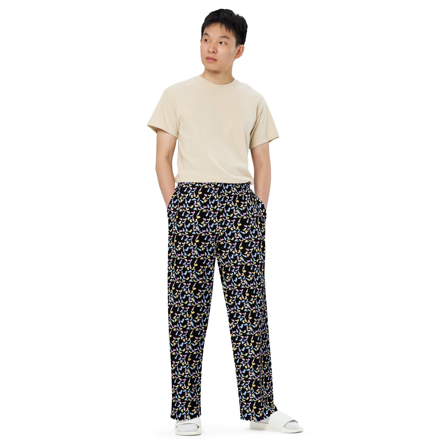 Pantalón ancho all over unisex