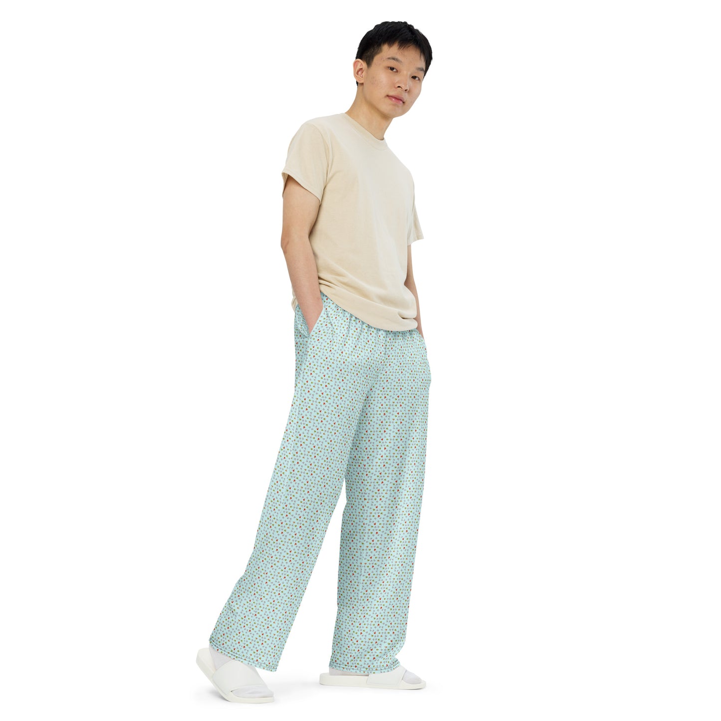 Pantalón ancho all over unisex