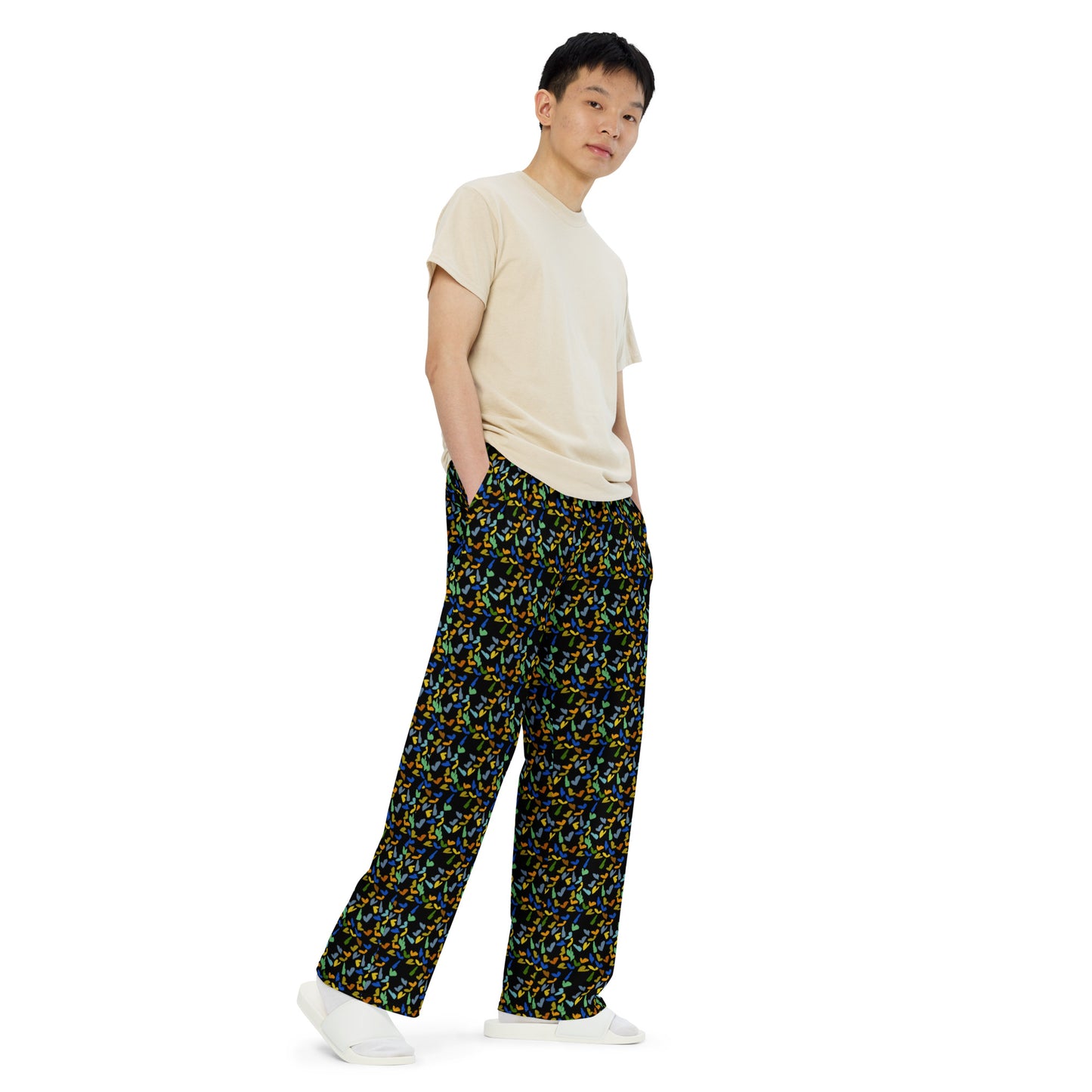 Pantalón ancho all over unisex