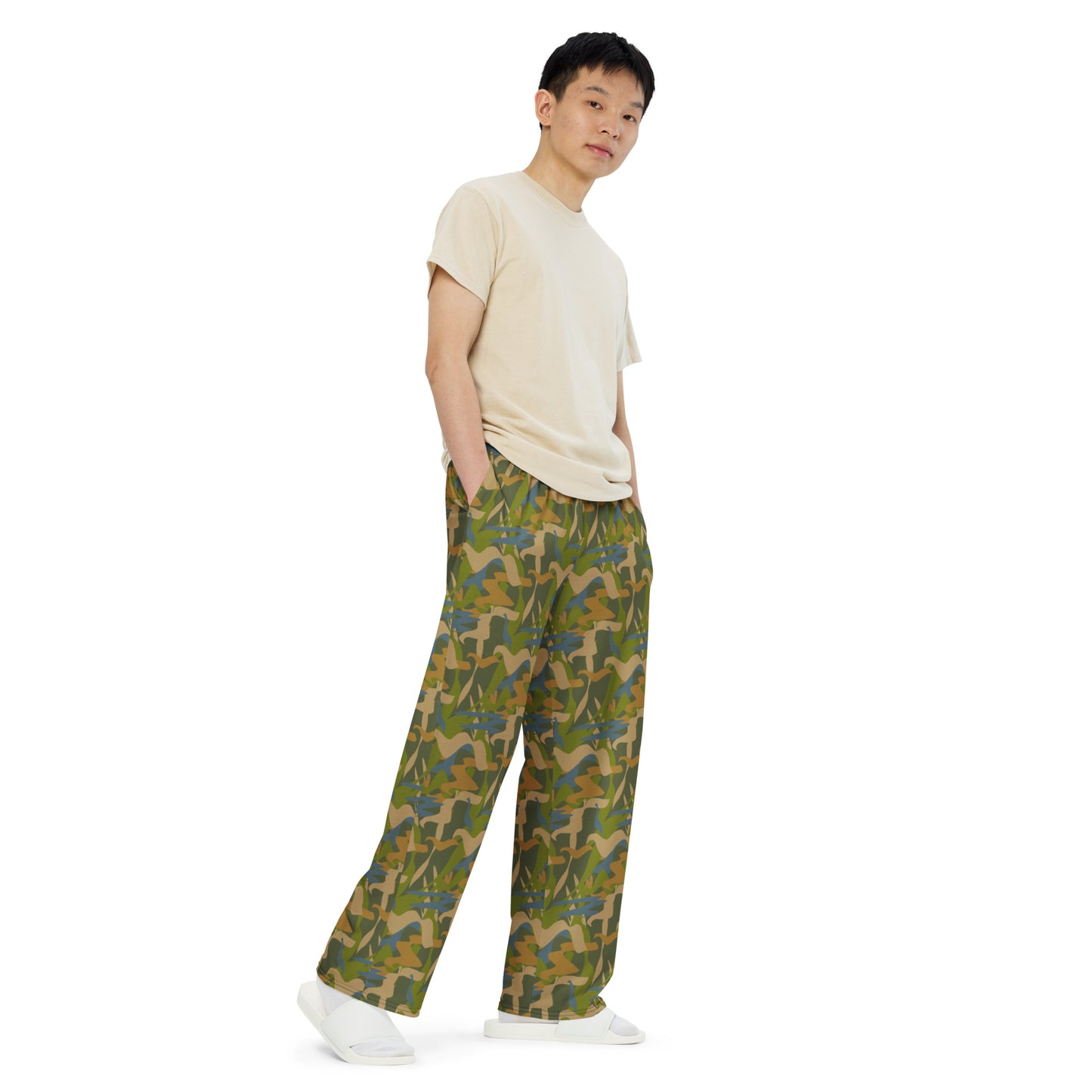 Pantalón ancho all over unisex