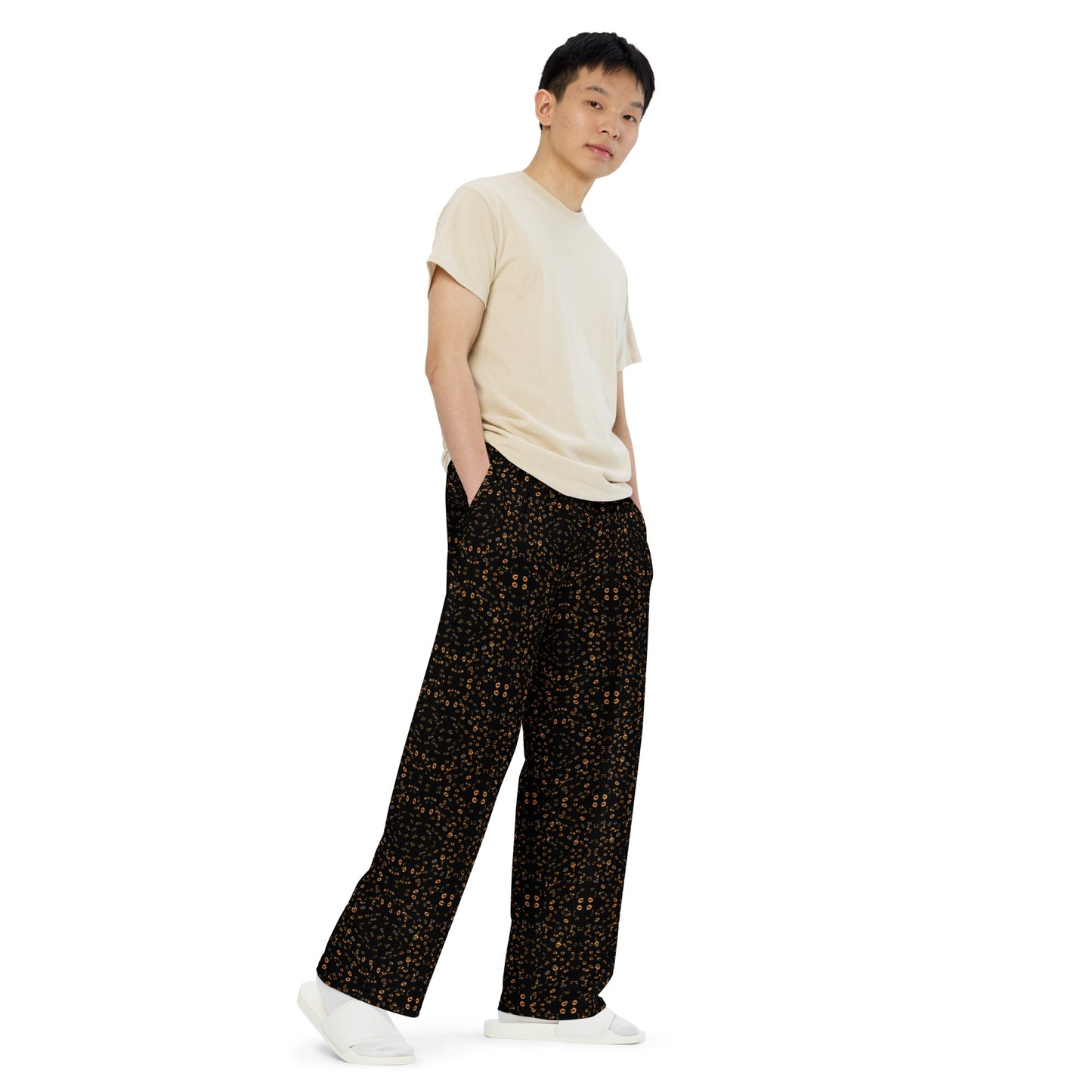 Pantalón ancho all over unisex