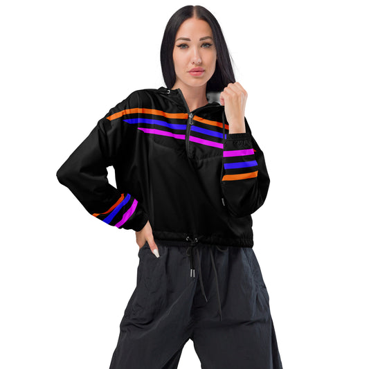 Crop windbreaker for women