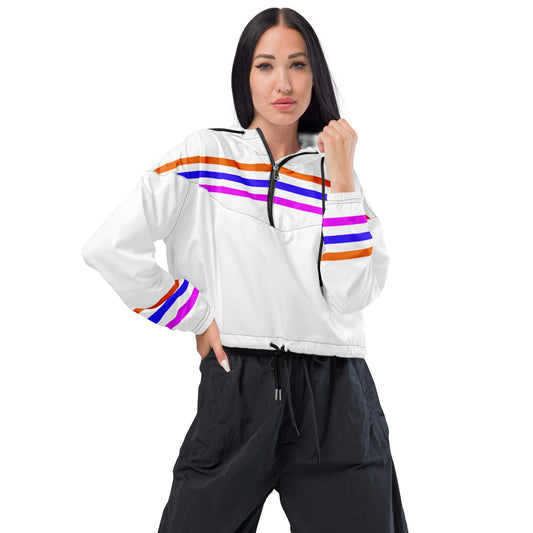 Crop windbreaker for women