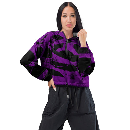 Crop windbreaker for women