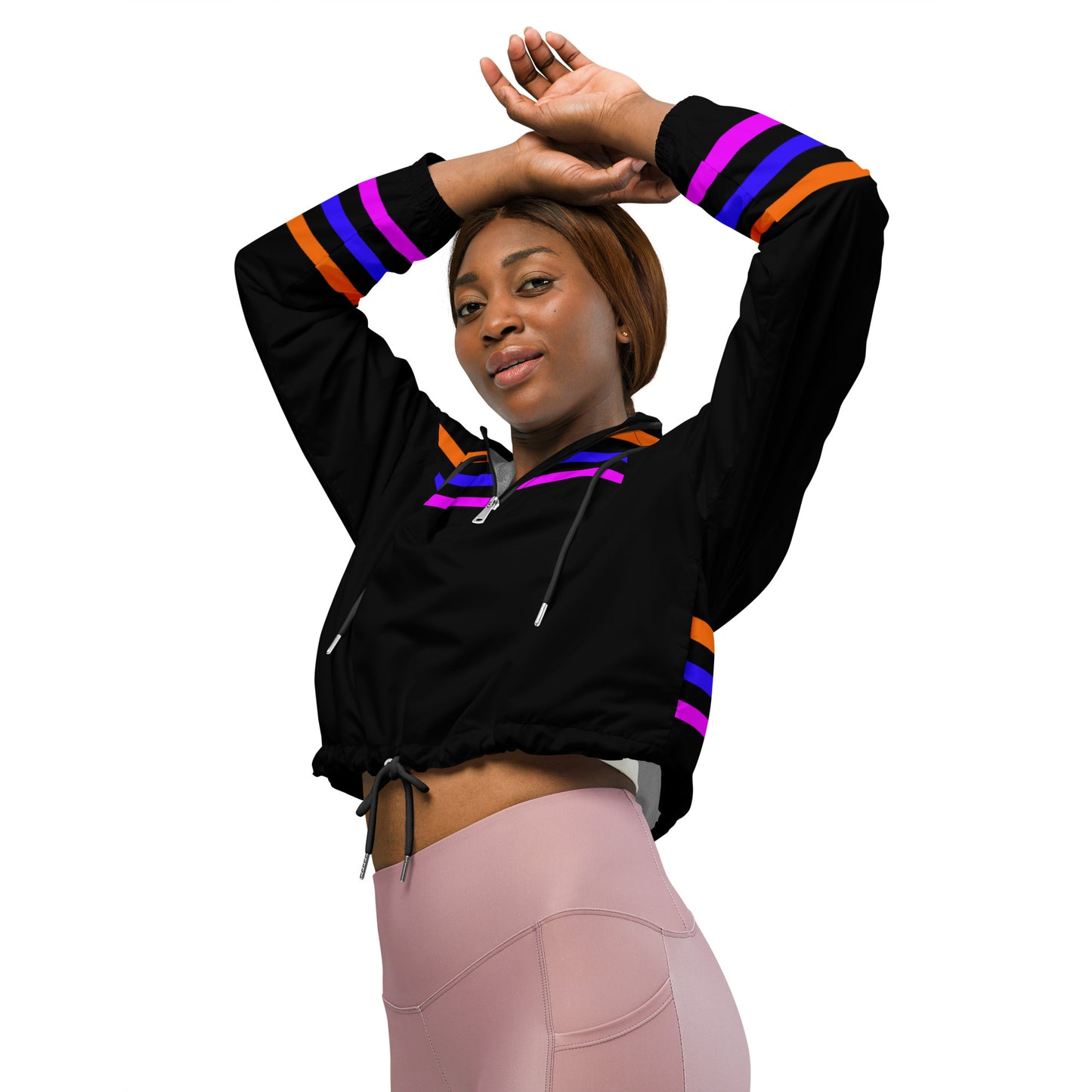 Crop windbreaker for women