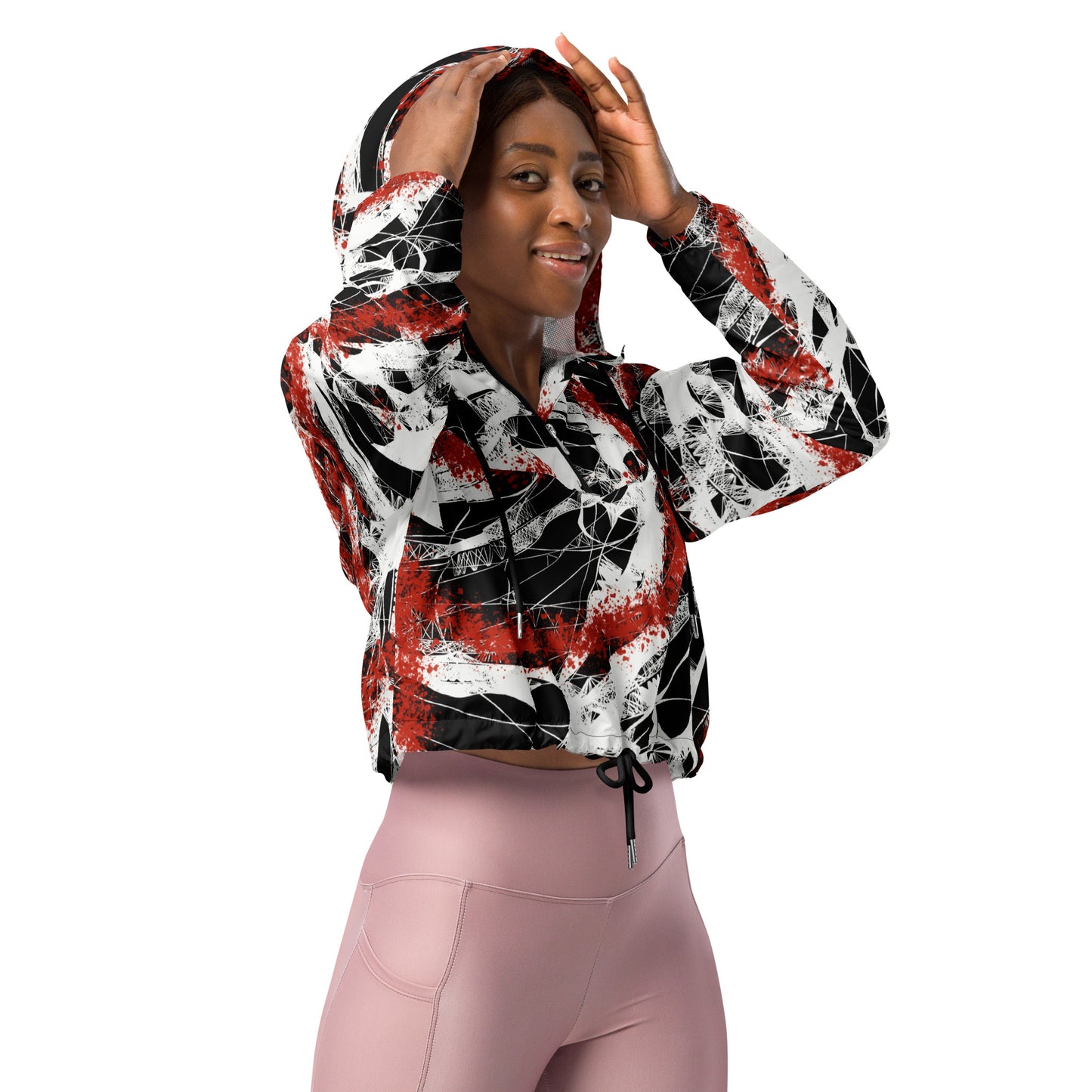 Crop windbreaker for women