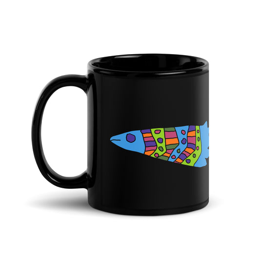 Taza negra brillante